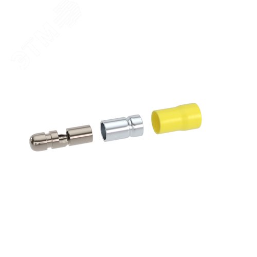 Наконечник-разъем цилиндрический, вилка 9x5, изолированный фланец, для кабеля сечением до 6.0кв.мм - фото 2