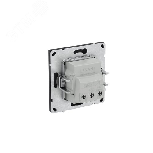 Розетка силовая, 2P+E, с з/ш, KANT, черный уголь - фото 7