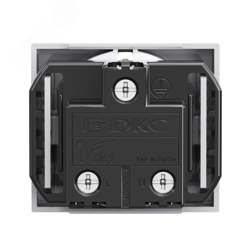 Розетка силовая 2Р+Е, со шторками, ЭУИ Вива (Viva) - фото 4