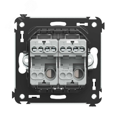 Avanti Выключатель двухклавишный в стену, ''Ванильная дымка'' - фото 3