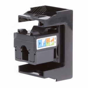 Розетка RJ-45 кат.6, ЭУИ Вива (Viva),1 мод.,черн - фото 3