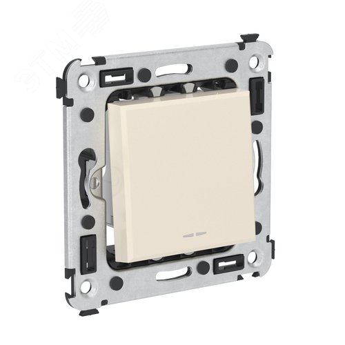 Avanti Переключатель одноклавишный в стену, ''Ванильная дымка'' - фото 2