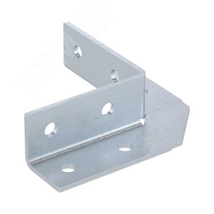 Изображение товара Уголок крепежный 90 градусов двухлучевой 8 отверстий горячеоцинкованный (шт)