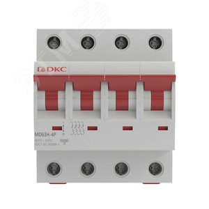 Выключатель автоматический четырехполюсный 4А C MD63H-4PC4 10кА MD63H-4PC4 DKC - 2