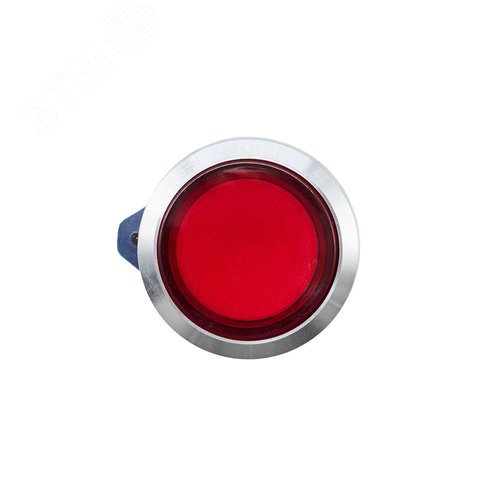 Головка кнопки плоская прозрачная с фиксацией, красная, алюминий - фото 2