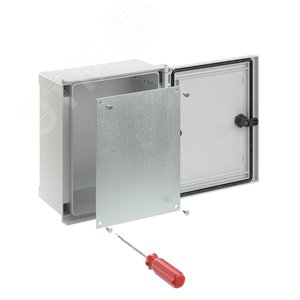 Монтажная панель для цельного навесного шкафа из  фибергласа, металл, 600х500 мм - фото 2