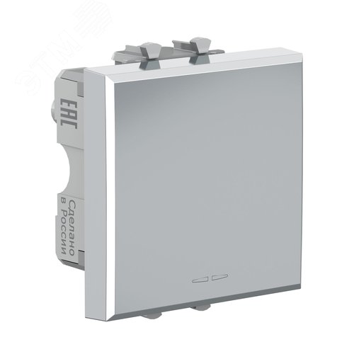 Кнопка одноклавишная модульная, Avanti, закаленная сталь, 2 модуля - фото 2