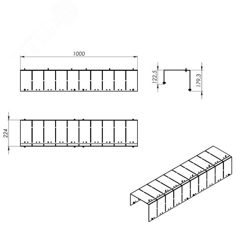 Комплект защитного кожуха ступенчатой шинной системы 3P - фото 5
