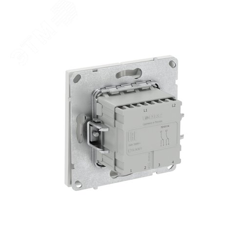 Переключатель двухклавишный, KANT, белый песок - фото 5