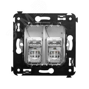 Avanti Компьютерная розетка RJ-45 в стену, кат.6 двойна   экранированная  Закаленная сталь - фото 3