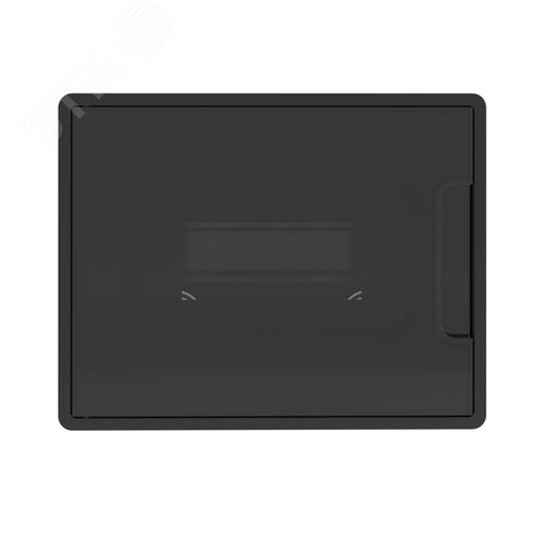 Щиток 8 мод встраиваемый для полых стен Фрейм (FRAME), черный, с тонированной дверцей, с 2 шинами PEN на 6 и 8 отв. - фото 2