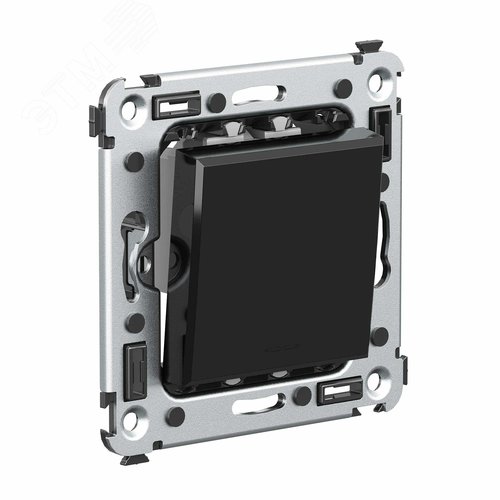 Avanti Инвертор одноклавишный в стену Черный      квадрат (Переключатель сх.7) - фото 2