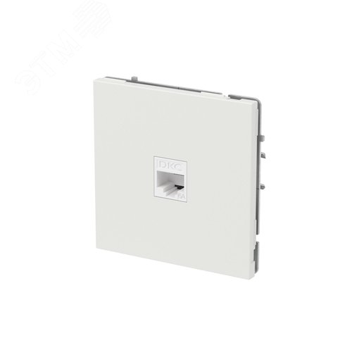 Компьютерная розетка RJ-45 без шторки, кат.6А одинарная,KANT, белый песок - фото 2