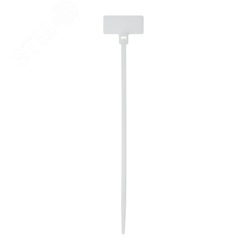 Хомут P6.6 маркировочный, белый 2,5x110, горизонтальная табличка над замком 20x9 - фото 1