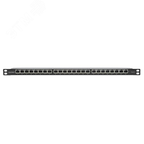 Патч-панель 19'. 0.5 U.CAT6. 24 порта RJ45. экранированная - фото 3