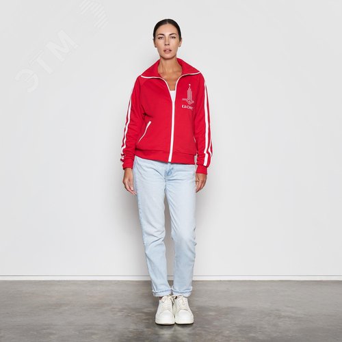 Олимпийка, красный цвет, размер S - фото 2