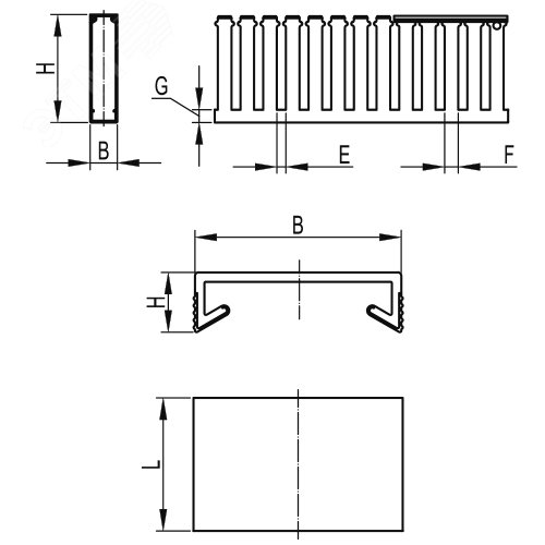 Короб перфорированный RL75 15x40 серый QUADRO - фото 5