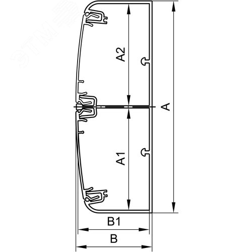 Кабель-канал алюминиевый 140x50 с двумя крышками белый - фото 2