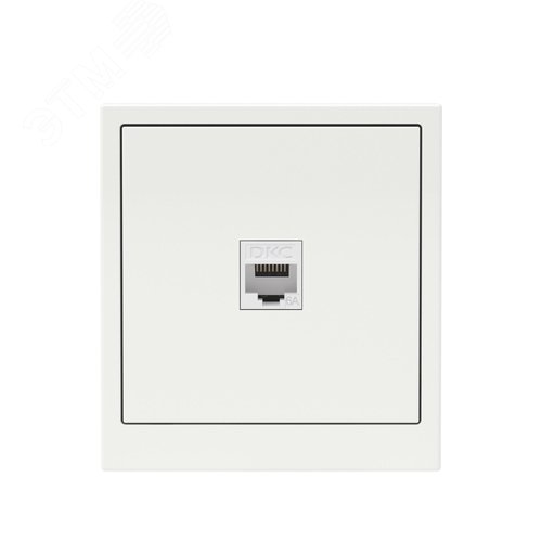 Компьютерная розетка RJ-45 без шторки, кат.6А одинарная,KANT, белая магнолия - фото 6
