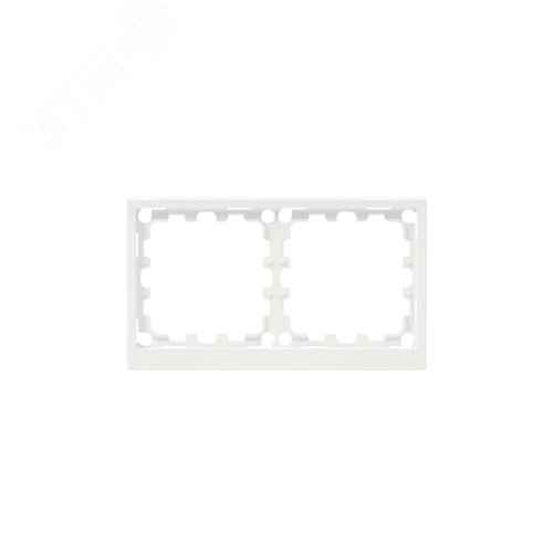Рамка 2 поста IP44, KANT, белая магнолия - фото 1