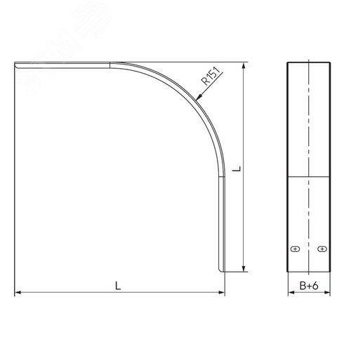Крышка на угол вертикальный внешний 90 градусов 80х600, 1,5 мм, горячий цинк, в комплекте с крепежными элементами необходимыми длямонтажа - фото 2