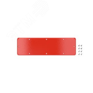 Фланец сплошной для корпусов ST, тип 2, 343х103 мм, красный RAL3020 - фото 1