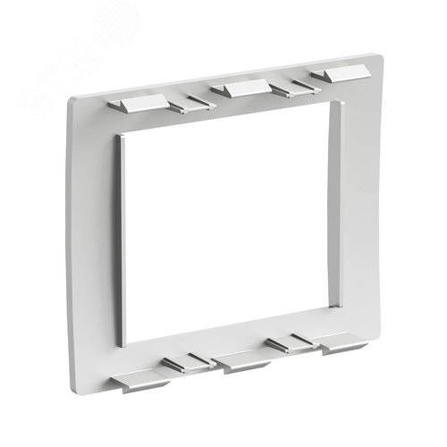 Рамка универсальная на 2 модуля, цвет серый металлик - фото 2