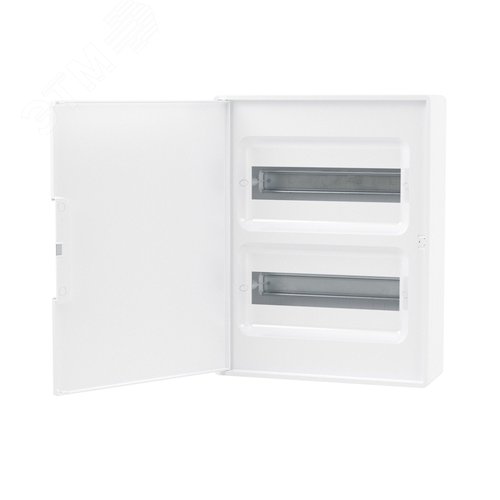 Щиток 24 мод настенный Фрейм (FRAME), белый, с белой дверцей, с 4 шинами PEN (2шт на 8 отв. и 2шт на 6 отв) - фото 3