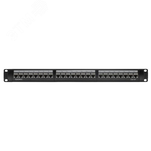 Патч-панель модульная 19'. 1U.CAT6A. 24 порта RJ45. экранированная - фото 3