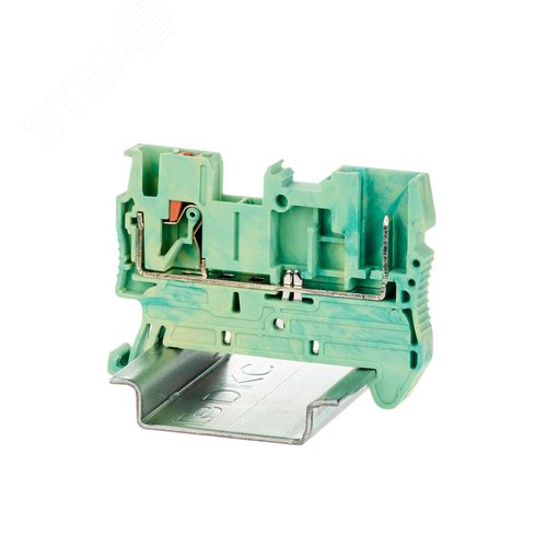 Клемма заземления под вставной разъем, зажим push-in, 2 точки подключения, 2.5 кв.мм - фото 1