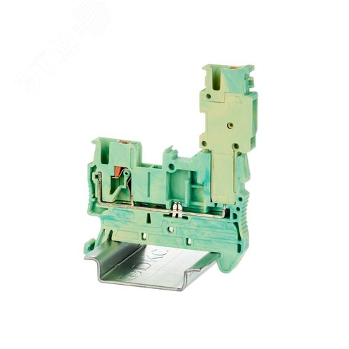 Клемма заземления под вставной разъем, зажим push-in, 2 точки подключения, 2.5 кв.мм - фото 2