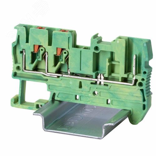 Клемма заземления под вставной разъем, зажим push-in, 3 точки подключения, 2.5 кв.мм - фото 1