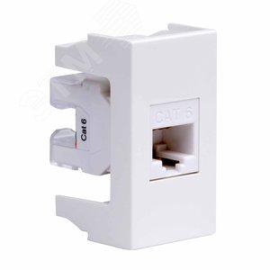 Компьютерная розетка RJ-45, кат. 6, 8P8C, Viva, белая, 1 модуль - фото 2