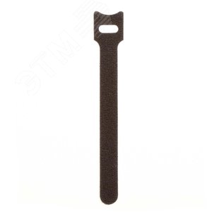 Мягкий многоразовый хомут на тканевой основе 130x12,5-ЧЕРНЫЙ - фото 1