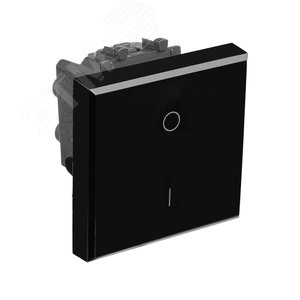 Avanti Выключатель двухполюсный одноклавишный модульный, , Черный квадрат, 2 модуля 4402222 DKC - 3