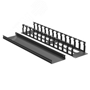 Органайзер кабельный с крышкой и отверстиями 2U, глубина 60 мм, для 19'' IT-корпусов ДКС серии STI/CQE, RAL9005 - фото 2