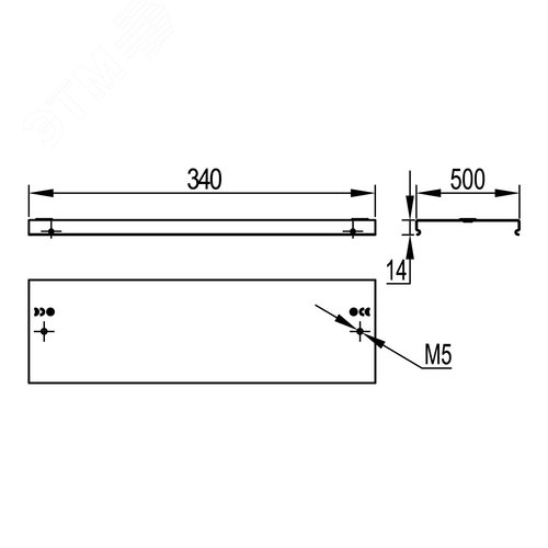 Крышка на ответвитель TD осн.500, горячеоцинкованная в комплекте с метизами и пластинами PTCE - фото 3
