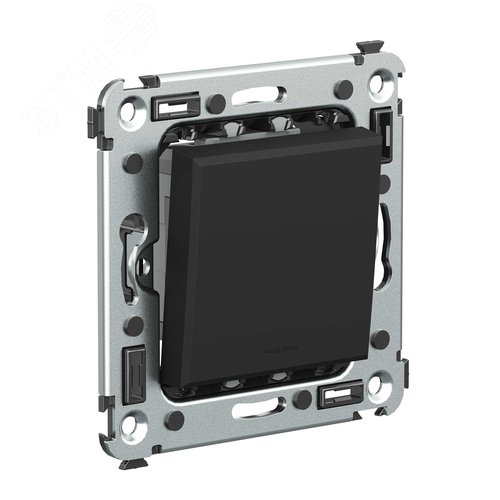 Avanti Переключатель одноклавишный в стену, , Черный матовый - фото 2