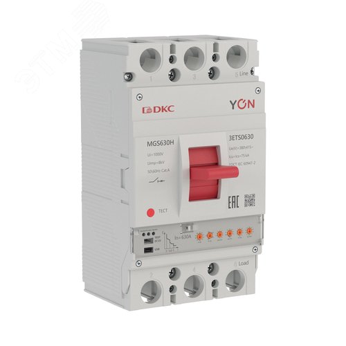 Выключатель автоматический YON max MGS630H 3P 252-630А 75кА с электронным расцепителем ETS - фото 1