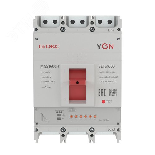 Выключатель автоматический YON max MGS1600H 3P 640-1600А 85кА с электронным расцепителем ETS - фото 2