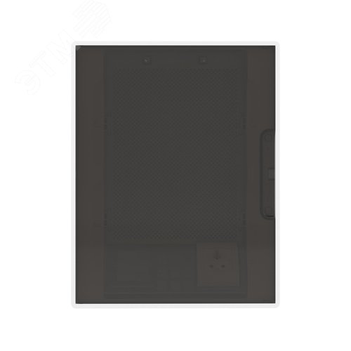 Щиток 24 мод настенный слаботочный Фрейм (FRAME), белый, с тонированной дверцей, с монтажной платой, 1 розеткой (арт. 76482B) и установочной рамкой - фото 2