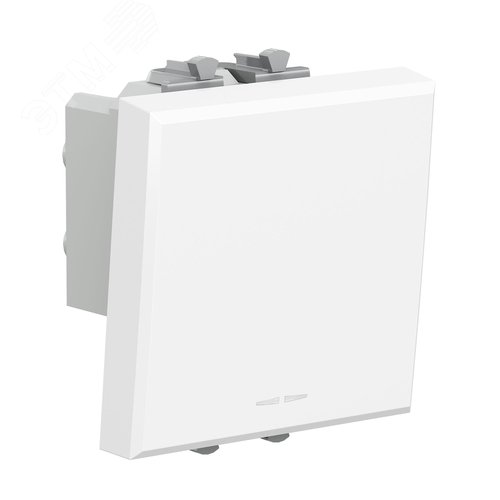 Выключатель двухполюсный одноклавишный модульный, Avanti, белое  облако, 2 модуля - фото 2