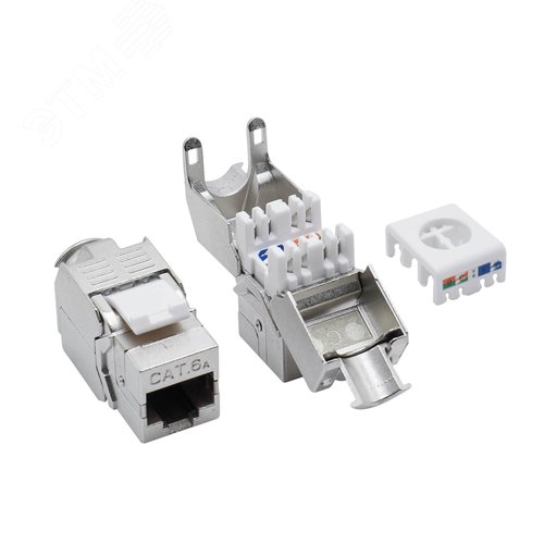 Патч-панель модульная 19'. 1U.CAT6A. 24 порта RJ45. экранированная - фото 5