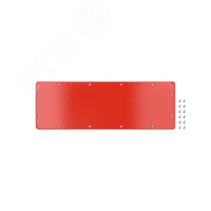 Фланец сплошной для корпусов ST, тип 4, 443x153 мм, красный RAL3020 - фото 1