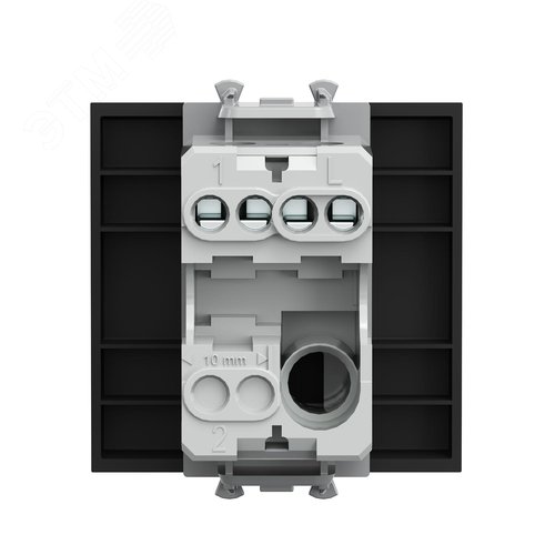 Кнопка одноклавишная модульная, Avanti, черный матовый, 2 модуля - фото 3