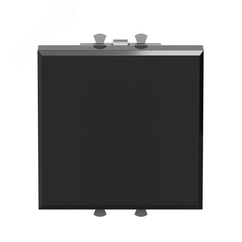 Avanti Инвертор одноклавишный модульный           Черный квадрат 2 модуля (Переключатель сх.7) - фото 1