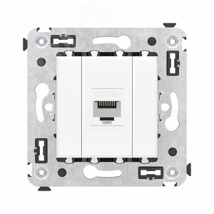 Avanti Компьютерная розетка RJ-45 без шторки в    стену, кат.6А одинарная, Белое облако - фото 1