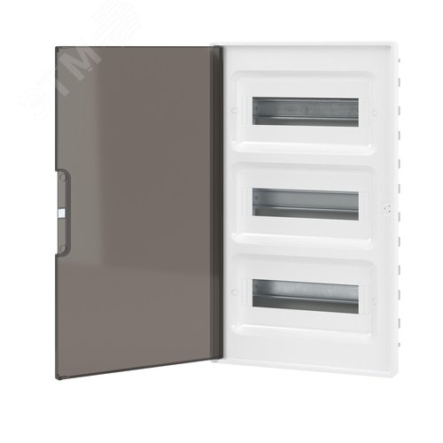 Щиток 36 мод встраиваемый для полых стен Фрейм (FRAME), белый, с тонированной дверцей, с 4 шинами PEN (2шт на 8 отв. и 2шт на 10 отв.) - фото 3