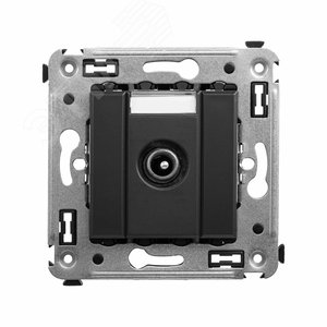 Avanti Розетка TV проходная в стену, , Черный матовый - фото 1