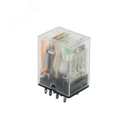 Реле миниатюрное промышленное общего назначения, 4CO, коммутируемый ток 5 А, AgSnO, напряжение 24V DC, опция – светодиод - фото 4